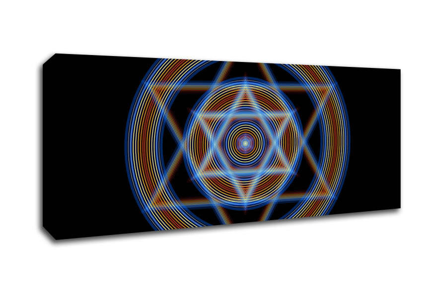 Picture of Cymatic Star Panoramic Canvas Wall Art