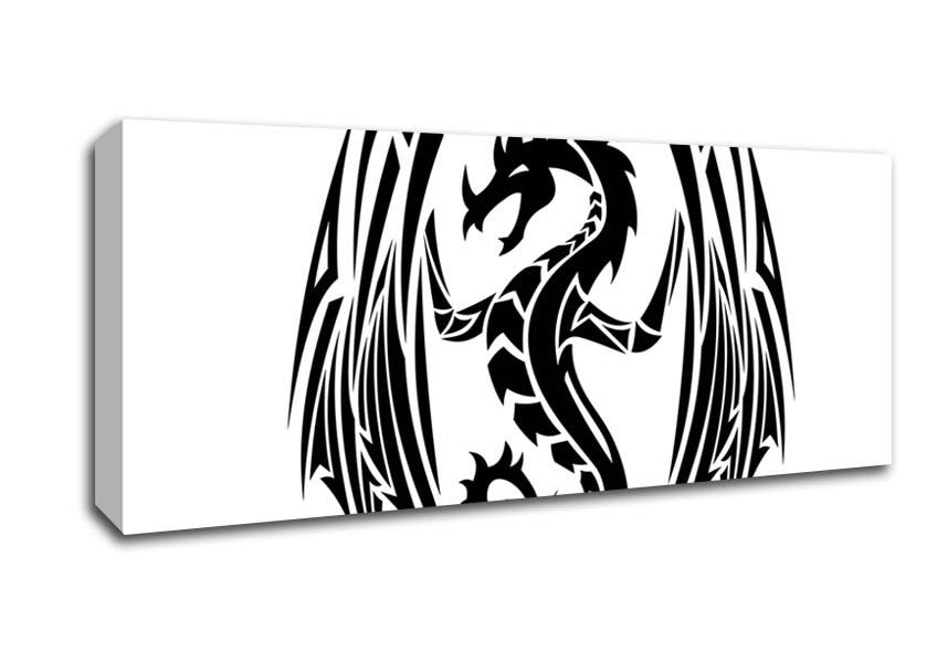 Picture of Tribal Wings Dragon Panoramic Canvas Wall Art