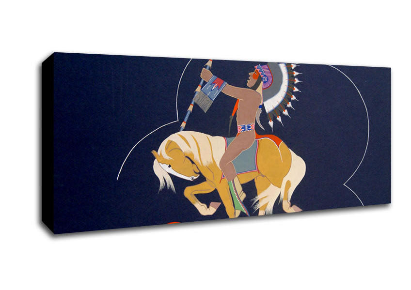 Picture of Red Indian Panoramic Canvas Wall Art