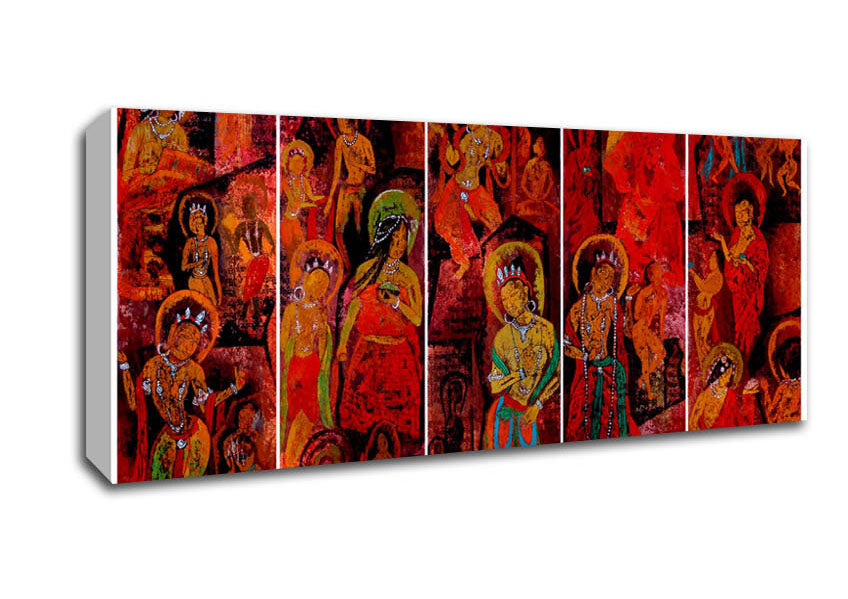 Picture of Tibetan Women Panoramic Canvas Wall Art