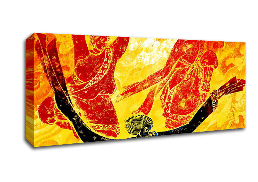 Picture of Tibetan Art Fire Of The Gods Panoramic Canvas Wall Art