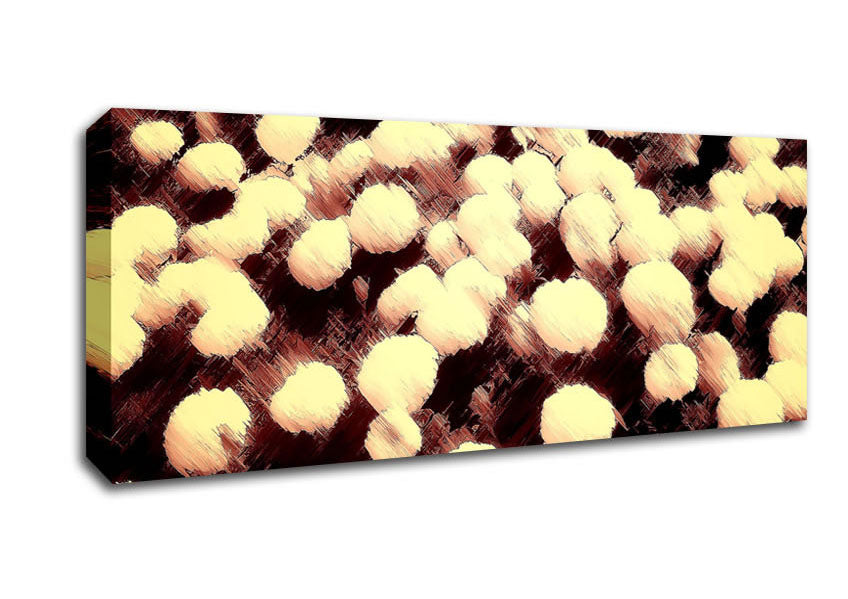 Picture of Marigolds Painting Panoramic Canvas Wall Art