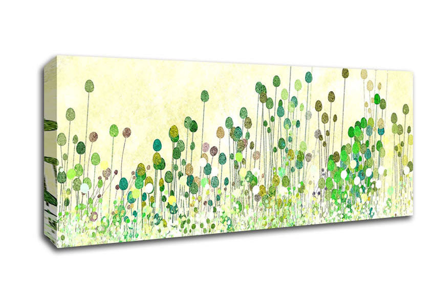 Picture of Poppy Buds Vintage Art Panoramic Canvas Wall Art