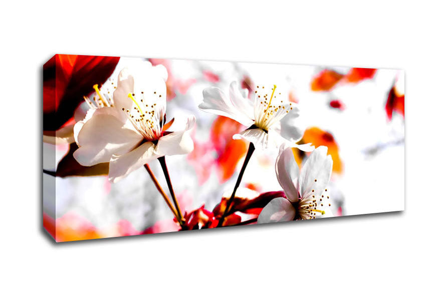 Picture of Spring Season Flowers Panoramic Canvas Wall Art