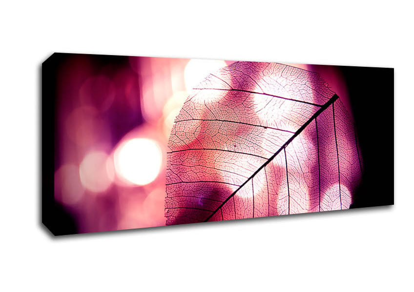 Picture of Sparkle Leaf Panoramic Canvas Wall Art