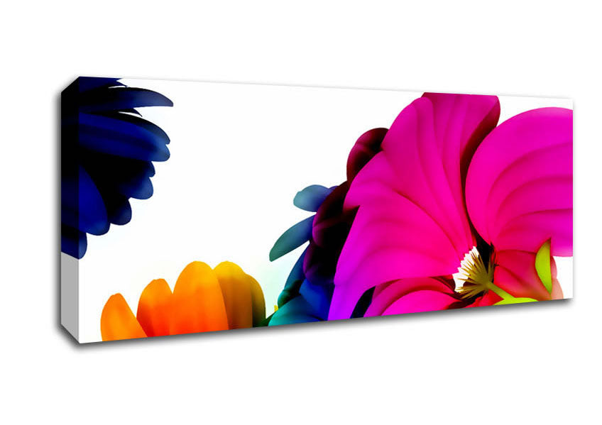 Picture of Vibrant Flower Glow Panoramic Canvas Wall Art