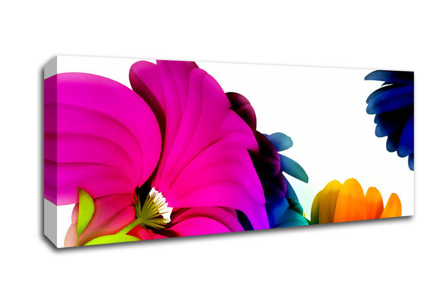 Picture of Colourful Vibrant Petals Panoramic Canvas Wall Art