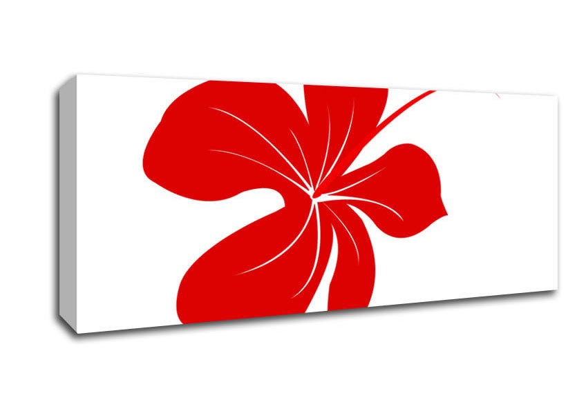 Picture of Red Bloom Panoramic Canvas Wall Art