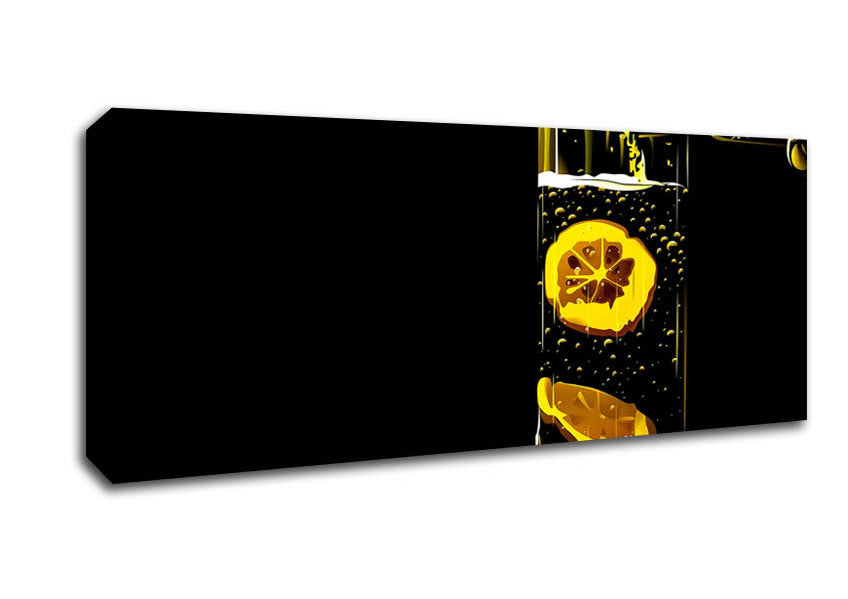 Picture of Water With Lemon Panoramic Canvas Wall Art