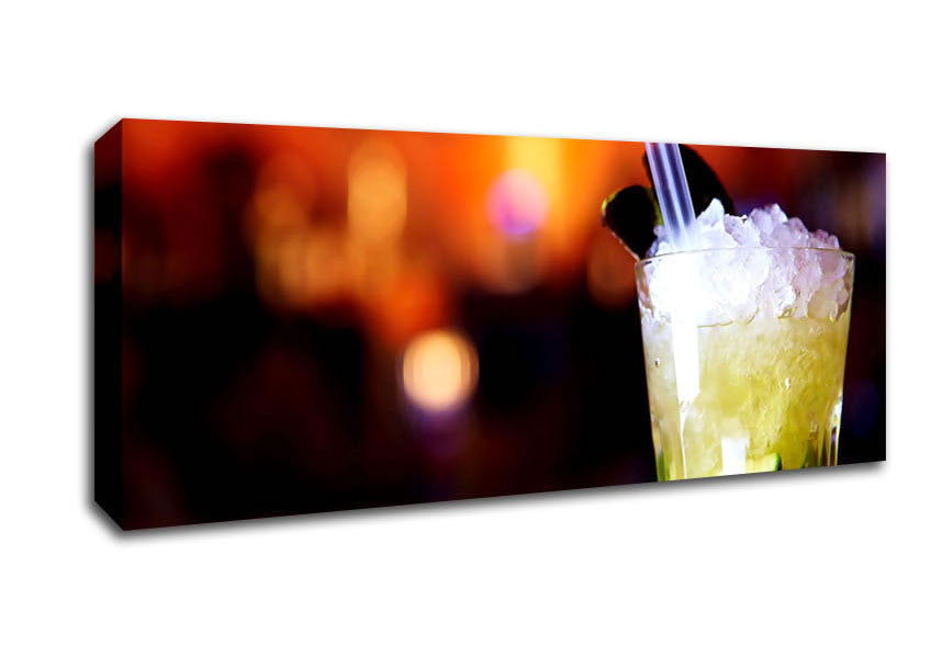 Picture of Lime Cocktail Panoramic Canvas Wall Art