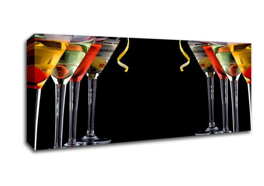 Picture of Cocktails Drinks Panoramic Canvas Wall Art