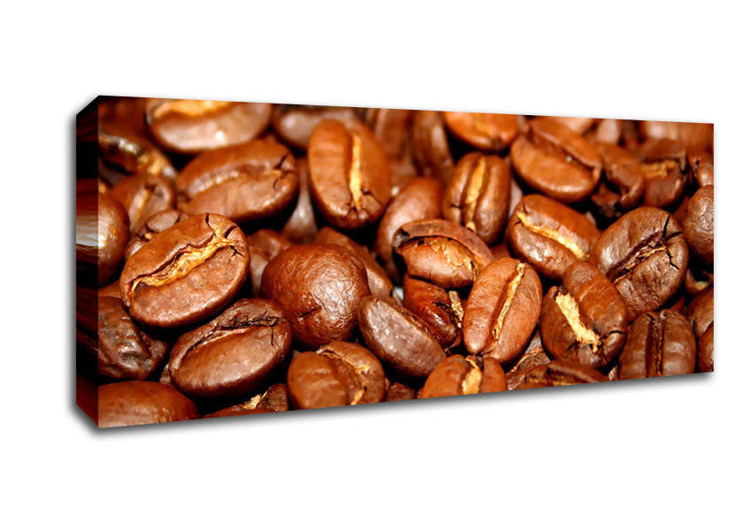 Picture of Roasted Coffee Beans Panoramic Canvas Wall Art