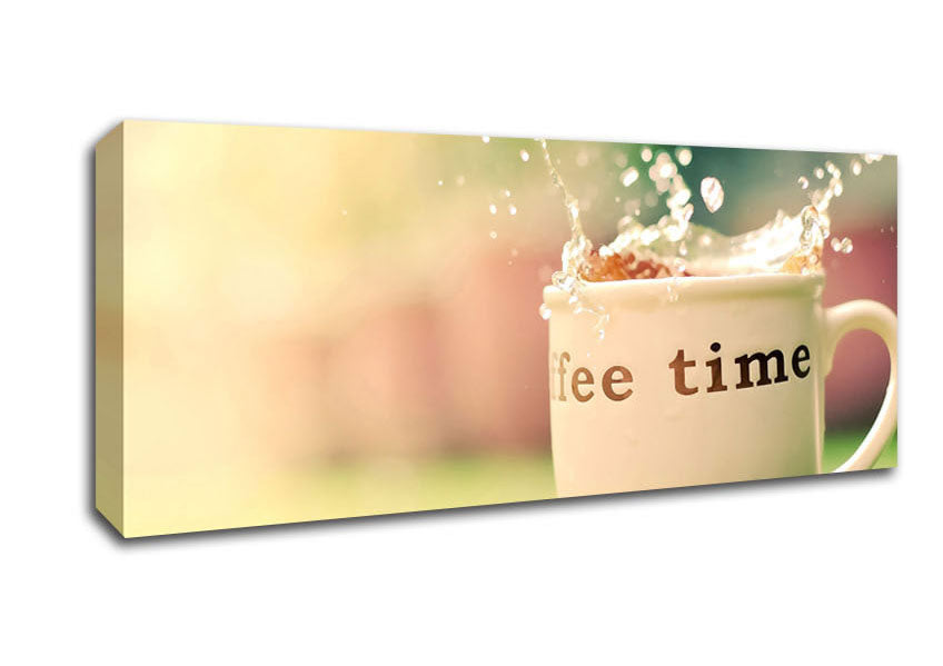 Picture of Coffee Time Panoramic Canvas Wall Art