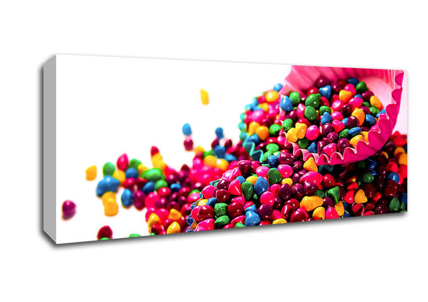 Picture of Colourful Candys Panoramic Canvas Wall Art