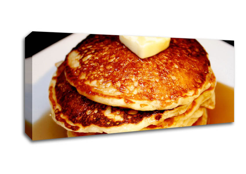 Picture of Syrup Pancakes Panoramic Canvas Wall Art