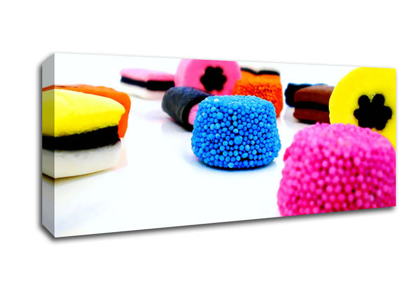 Picture of Liquorice Allsorts Dispaly Panoramic Canvas Wall Art