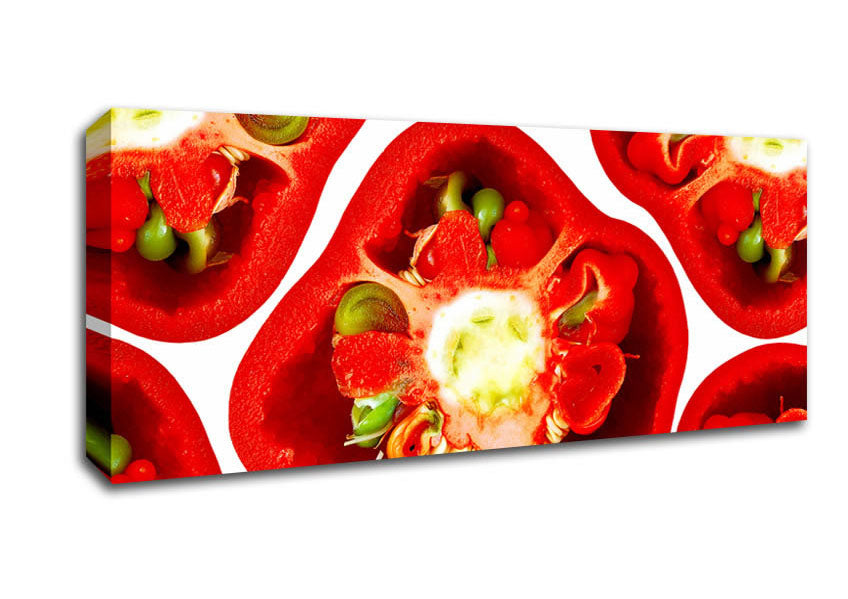 Picture of The Centre Of The Red Pepper Panoramic Canvas Wall Art