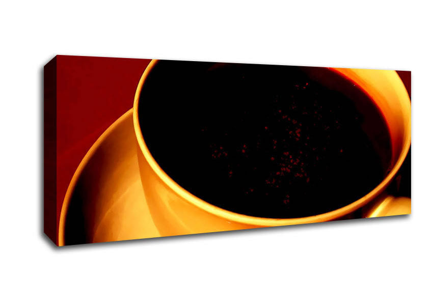 Picture of Coffee In Sunlight Panoramic Canvas Wall Art