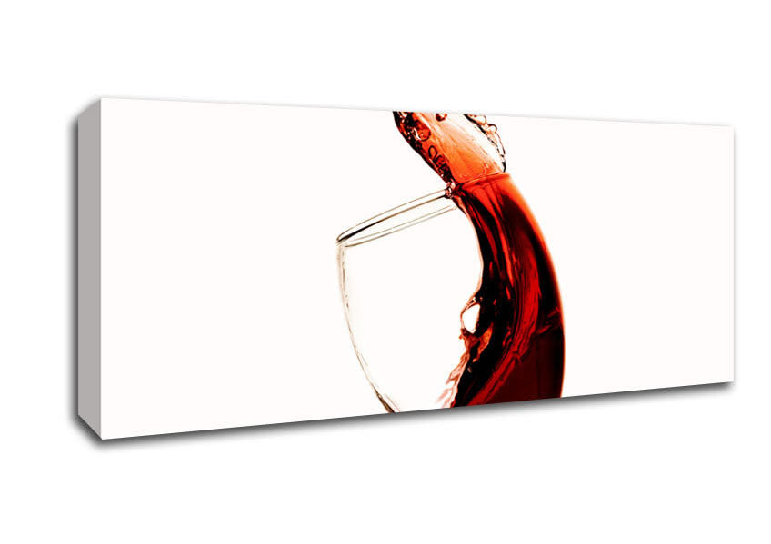 Picture of Red Wine Pour Panoramic Canvas Wall Art