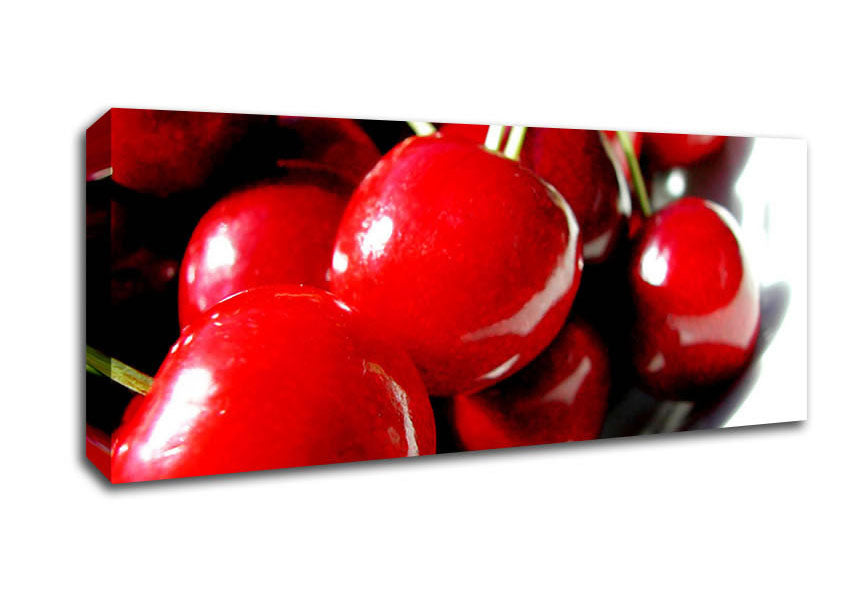 Picture of Red Cherry Treat Panoramic Canvas Wall Art