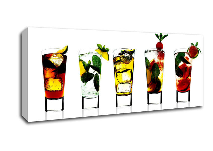 Picture of Cocktail Party With Ice Panoramic Canvas Wall Art