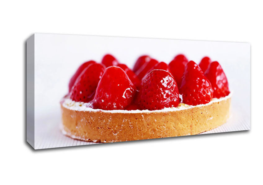 Picture of Strawberry Tart Panoramic Canvas Wall Art