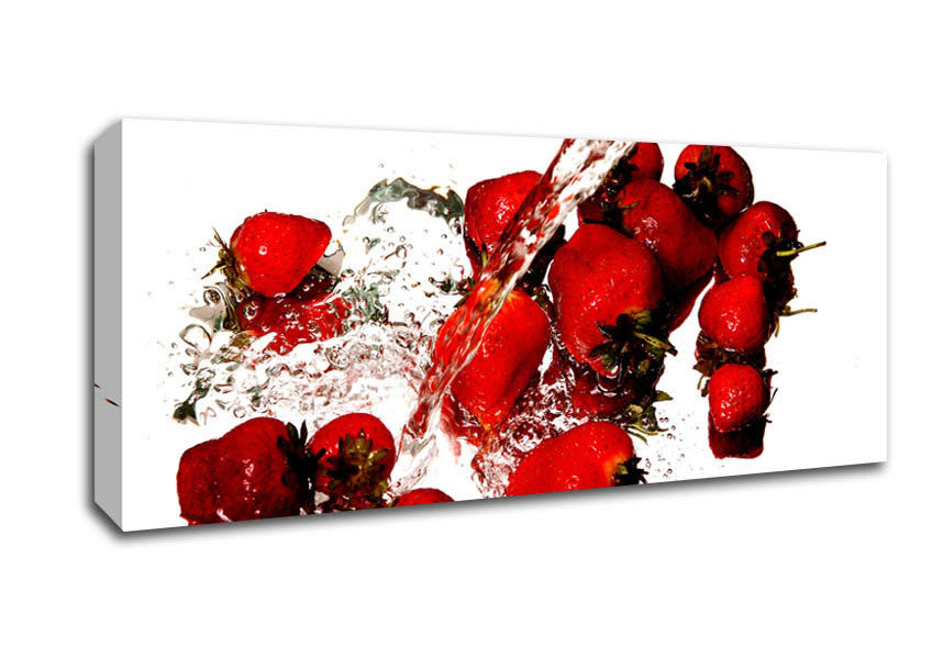 Picture of Strawberry Galore Panoramic Canvas Wall Art