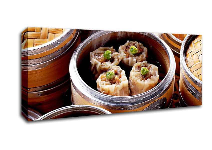 Picture of Steaming Dimsum Panoramic Canvas Wall Art