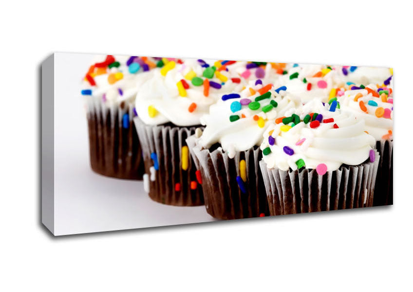 Picture of Cupcake Srinkles Panoramic Canvas Wall Art