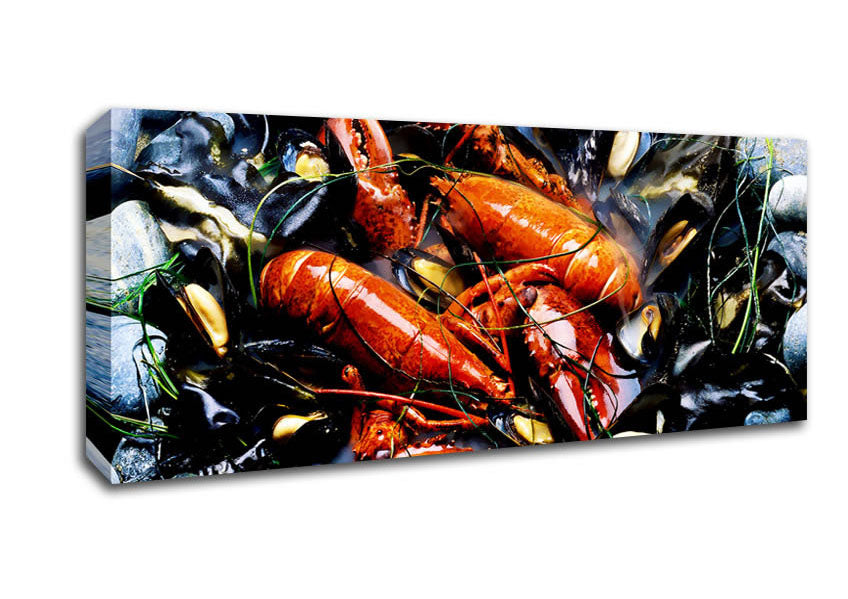 Picture of Lobster Pot Panoramic Canvas Wall Art