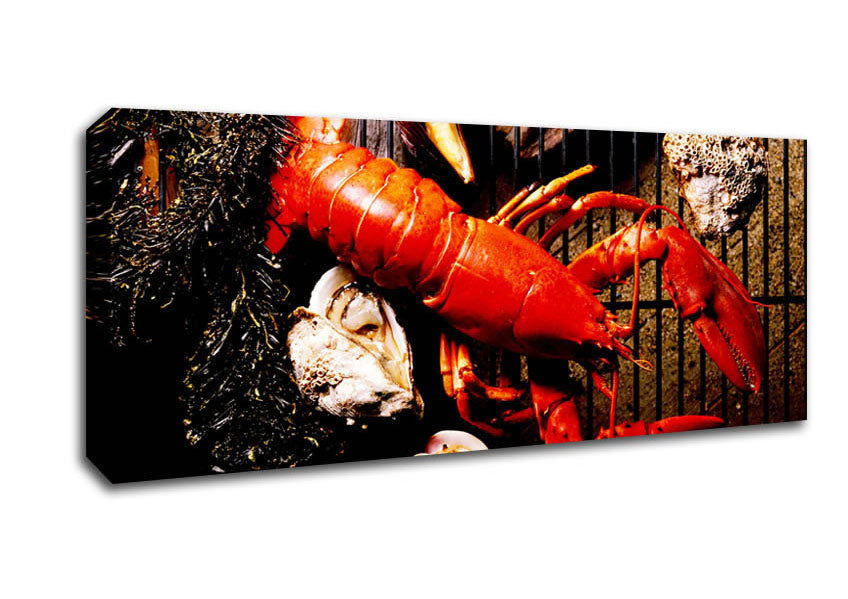 Picture of Lobster Barbeque Panoramic Canvas Wall Art