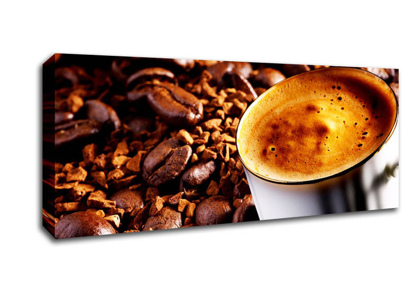 Picture of Coffee Bean Madness Panoramic Canvas Wall Art