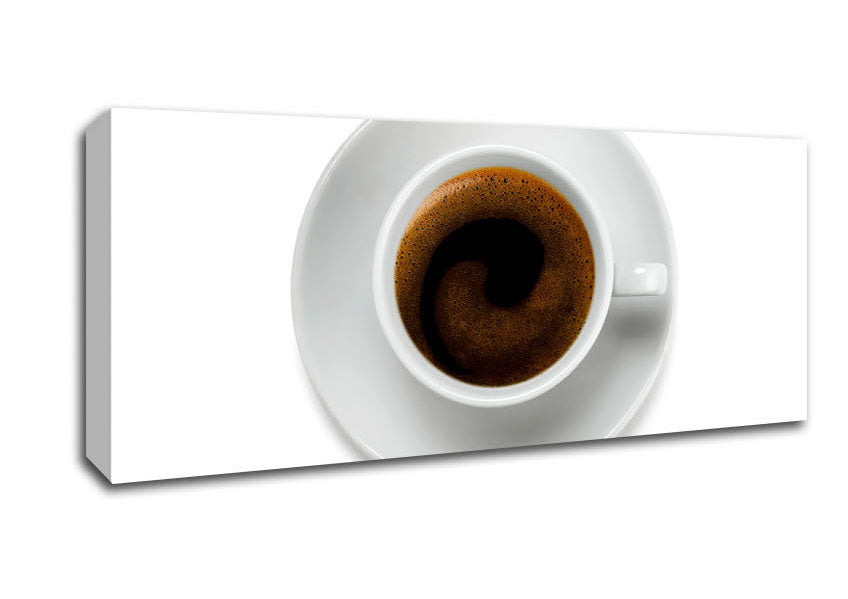 Picture of Coffee Swirl Panoramic Canvas Wall Art