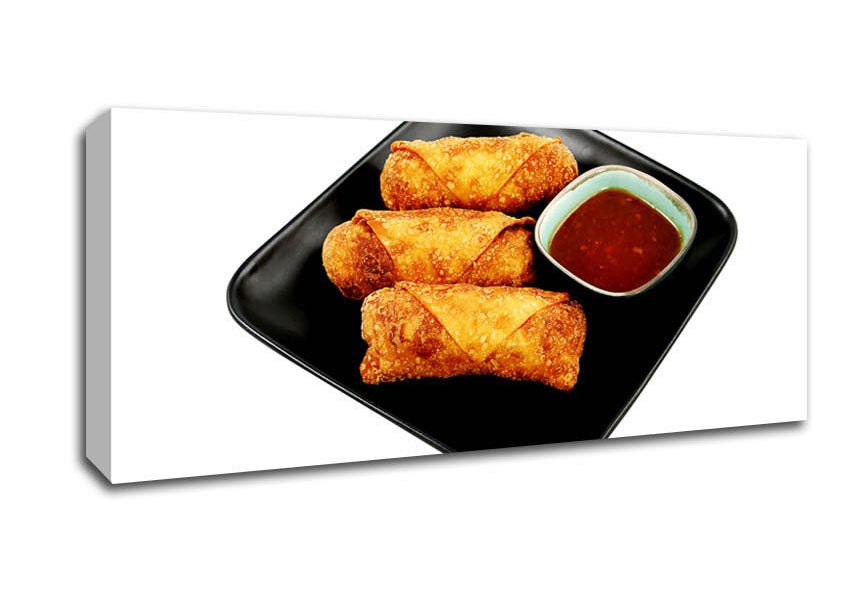 Picture of Spring Roll Dips Panoramic Canvas Wall Art