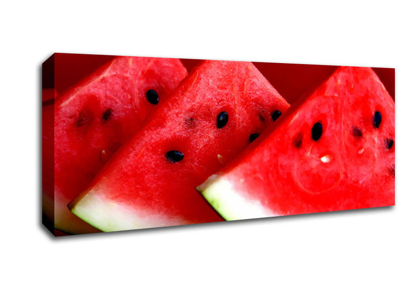 Picture of Melon Wedges Panoramic Canvas Wall Art