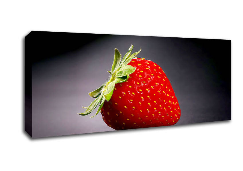 Picture of Single Strawberry Delight Panoramic Canvas Wall Art