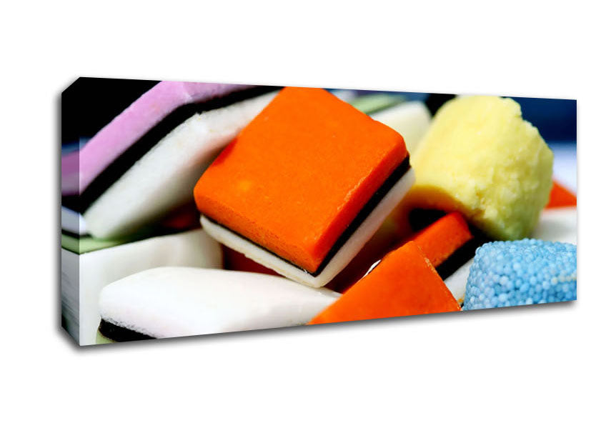 Picture of Liquorice Allsorts Panoramic Canvas Wall Art