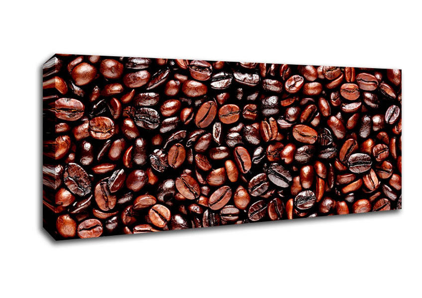 Picture of Just Coffee Beans Panoramic Canvas Wall Art