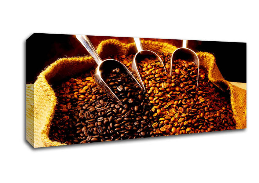 Picture of Coffee Bean Choice Panoramic Canvas Wall Art
