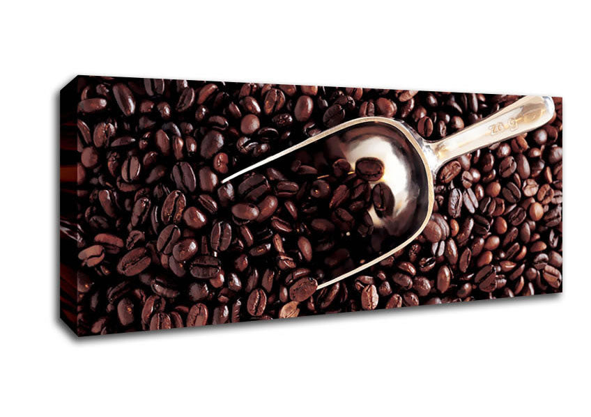 Picture of Coffee Bean Scoop Panoramic Canvas Wall Art