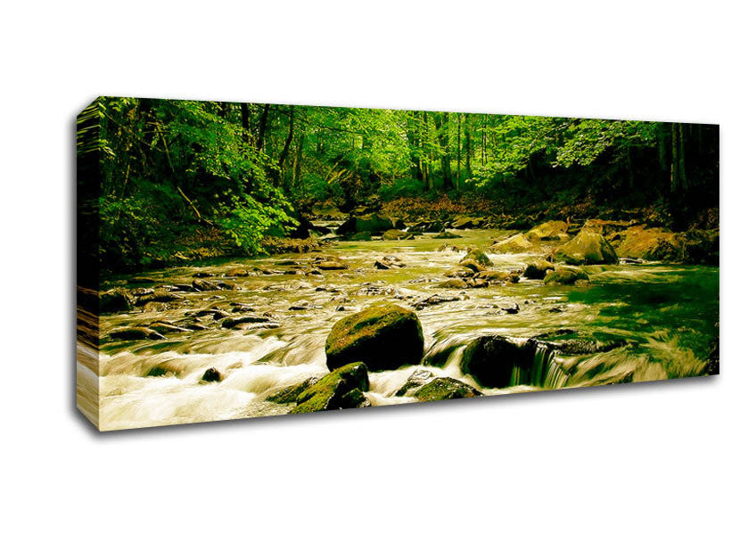 Picture of The Green River Forest Panoramic Canvas Wall Art