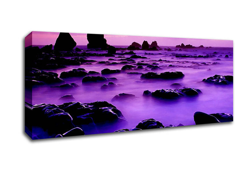 Picture of Rocky Purple Mist Panoramic Canvas Wall Art
