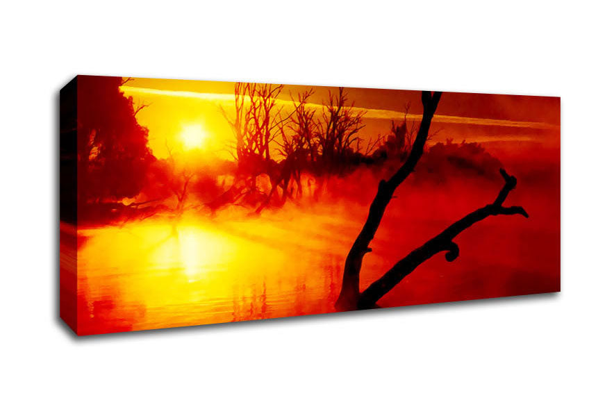 Picture of Red Morning Dream Panoramic Canvas Wall Art