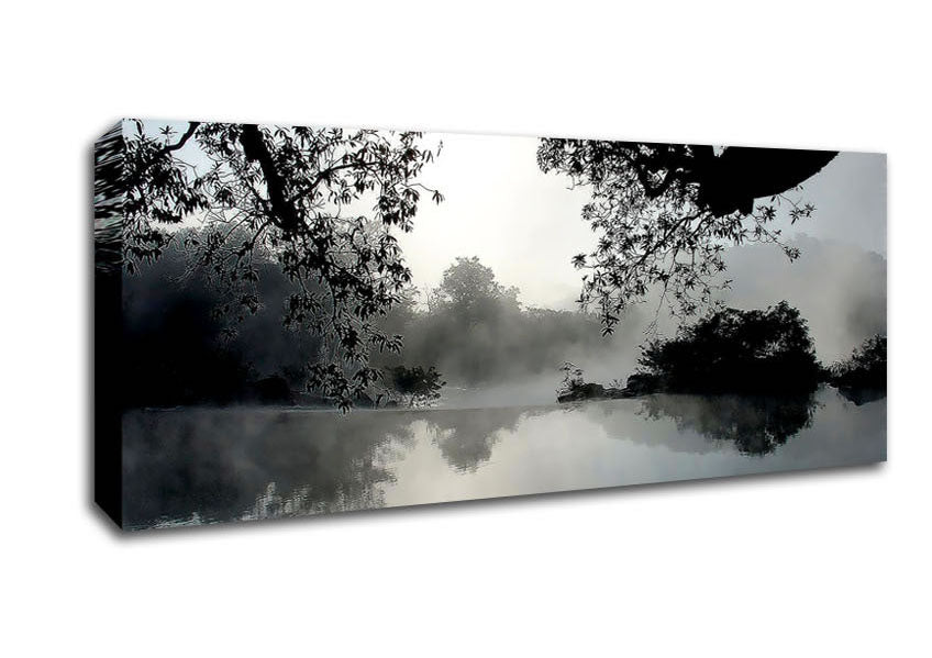 Picture of Spring Lake Blue Panoramic Canvas Wall Art