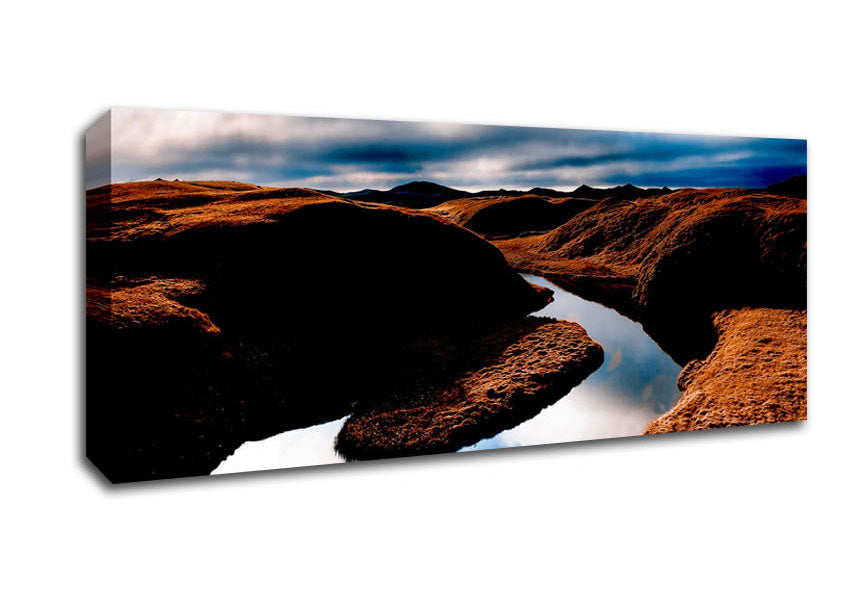 Picture of Small River Island Panoramic Canvas Wall Art