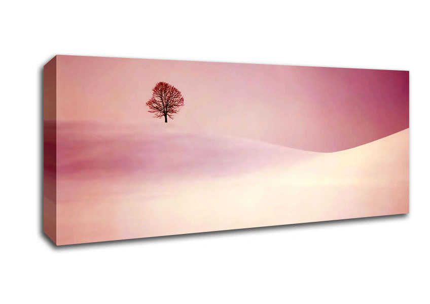 Picture of The Lonesome Winter Tree Panoramic Canvas Wall Art