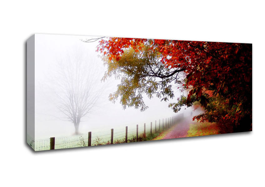 Picture of The Winter Path Panoramic Canvas Wall Art