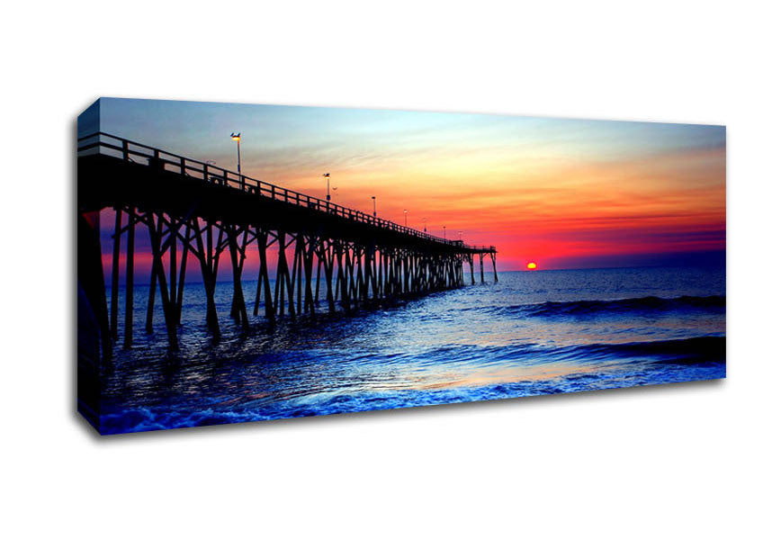 Picture of The Oceans Pier Panoramic Canvas Wall Art