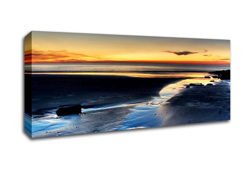 Picture of The Light On The Ocean Panoramic Canvas Wall Art