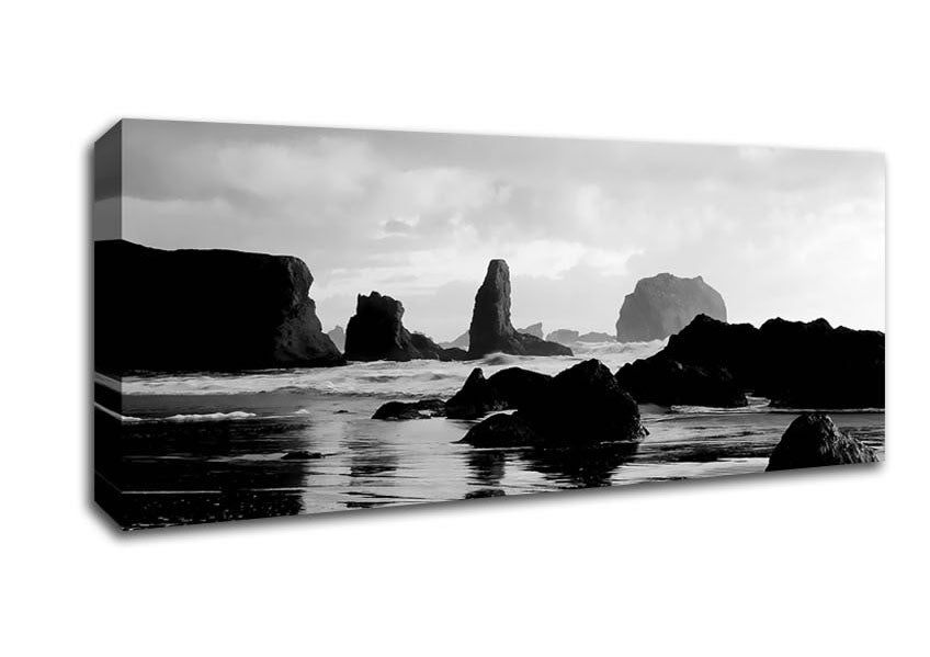 Picture of The Oceans Architect B n W Panoramic Canvas Wall Art